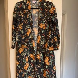 Lu La Roe Sarah Brown floral Cardigan